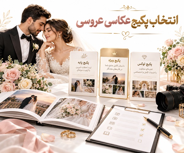 انتخاب پکیج عکاسی و فیلمبرداری عروسی در آتلیه نورا